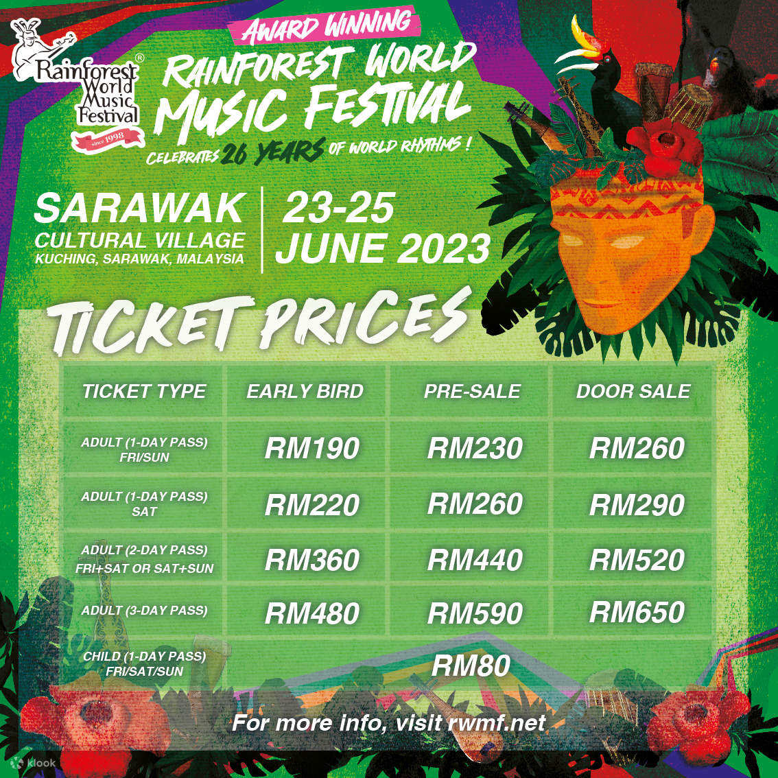 Rainforest World Music Festival 2023 Ticket Klook